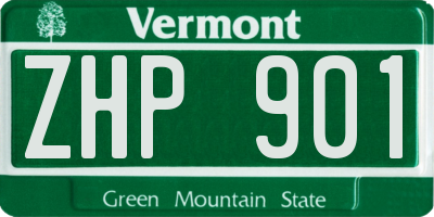 VT license plate ZHP901