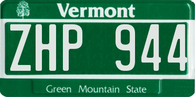VT license plate ZHP944