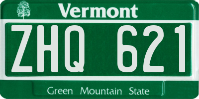 VT license plate ZHQ621