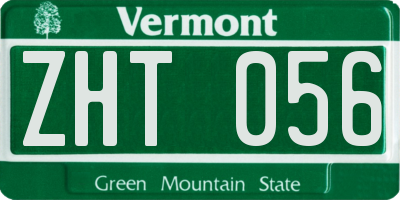VT license plate ZHT056
