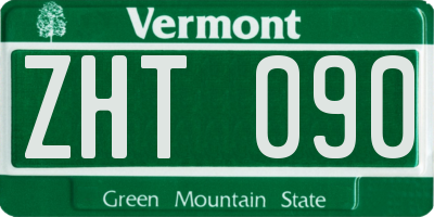 VT license plate ZHT090