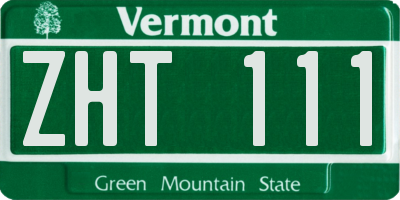 VT license plate ZHT111
