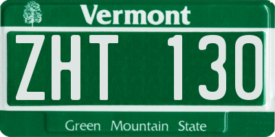 VT license plate ZHT130