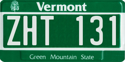 VT license plate ZHT131