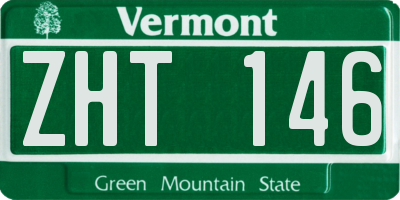 VT license plate ZHT146