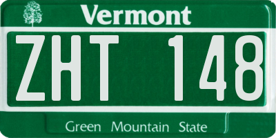 VT license plate ZHT148