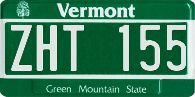 VT license plate ZHT155