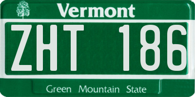 VT license plate ZHT186
