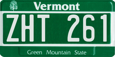 VT license plate ZHT261