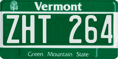 VT license plate ZHT264