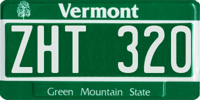 VT license plate ZHT320