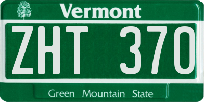 VT license plate ZHT370