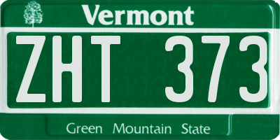 VT license plate ZHT373
