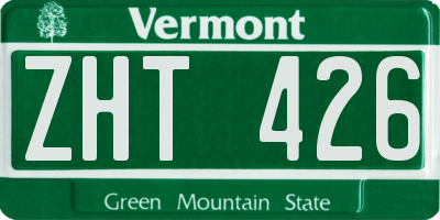 VT license plate ZHT426