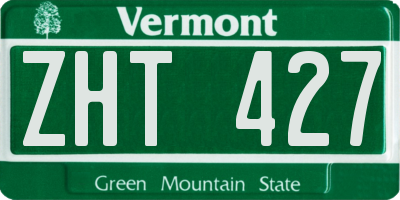 VT license plate ZHT427