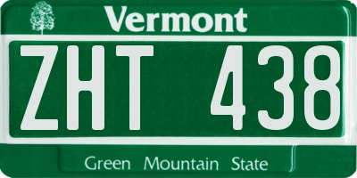 VT license plate ZHT438