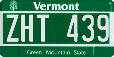 VT license plate ZHT439