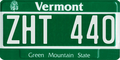 VT license plate ZHT440