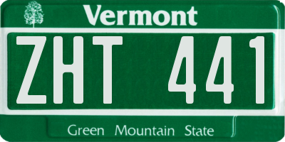 VT license plate ZHT441