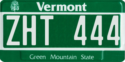VT license plate ZHT444