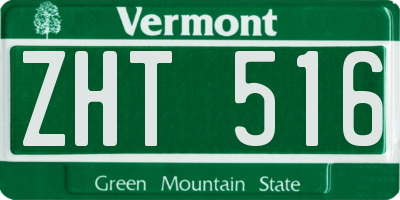 VT license plate ZHT516