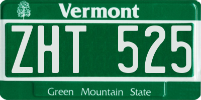 VT license plate ZHT525