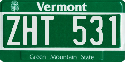VT license plate ZHT531