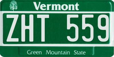 VT license plate ZHT559