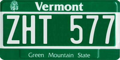 VT license plate ZHT577