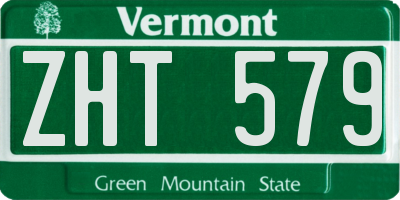 VT license plate ZHT579