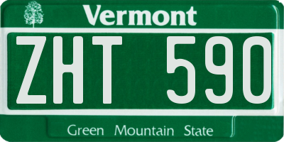 VT license plate ZHT590
