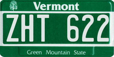 VT license plate ZHT622