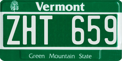 VT license plate ZHT659