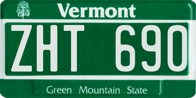 VT license plate ZHT690