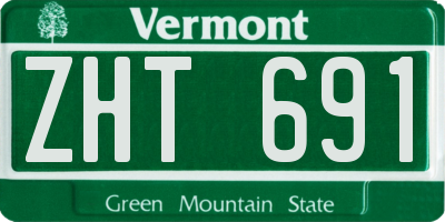 VT license plate ZHT691