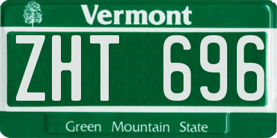 VT license plate ZHT696