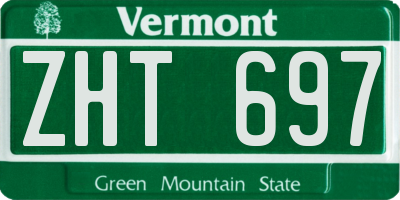 VT license plate ZHT697