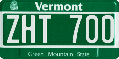 VT license plate ZHT700