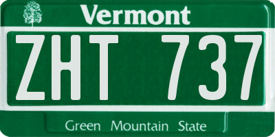 VT license plate ZHT737