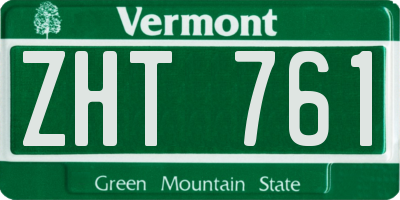 VT license plate ZHT761