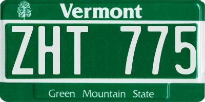 VT license plate ZHT775