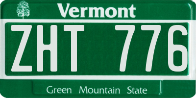 VT license plate ZHT776