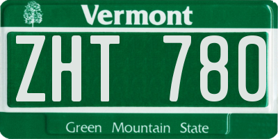 VT license plate ZHT780