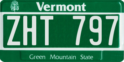 VT license plate ZHT797