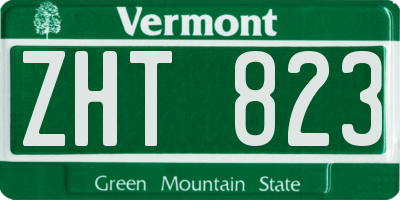 VT license plate ZHT823