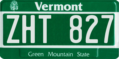 VT license plate ZHT827