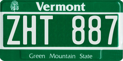 VT license plate ZHT887