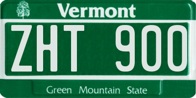 VT license plate ZHT900