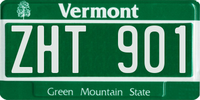 VT license plate ZHT901