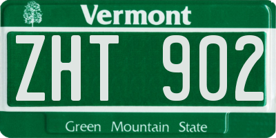 VT license plate ZHT902